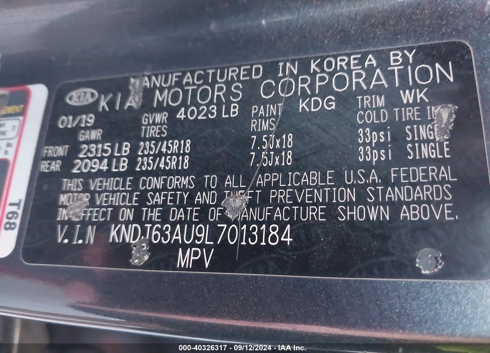 2020 KIA SOUL GT LINE VIN: KNDJ63AU9L7013184