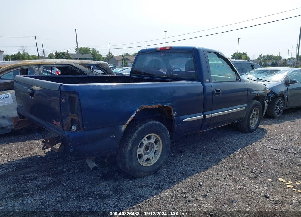 2000 GMC SIERRA 1500 SLE VIN: 1GTEC14T7YZ366049