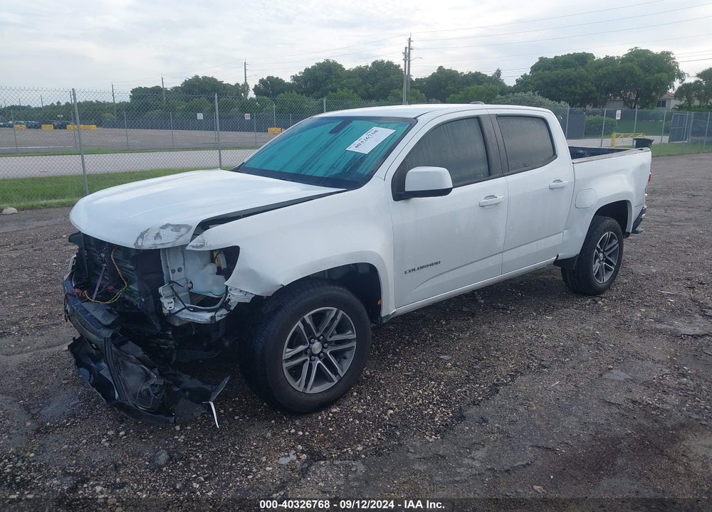 2021 CHEVROLET COLORADO 2WD SHORT BOX WT VIN: 1GCGSBEA7M1140214