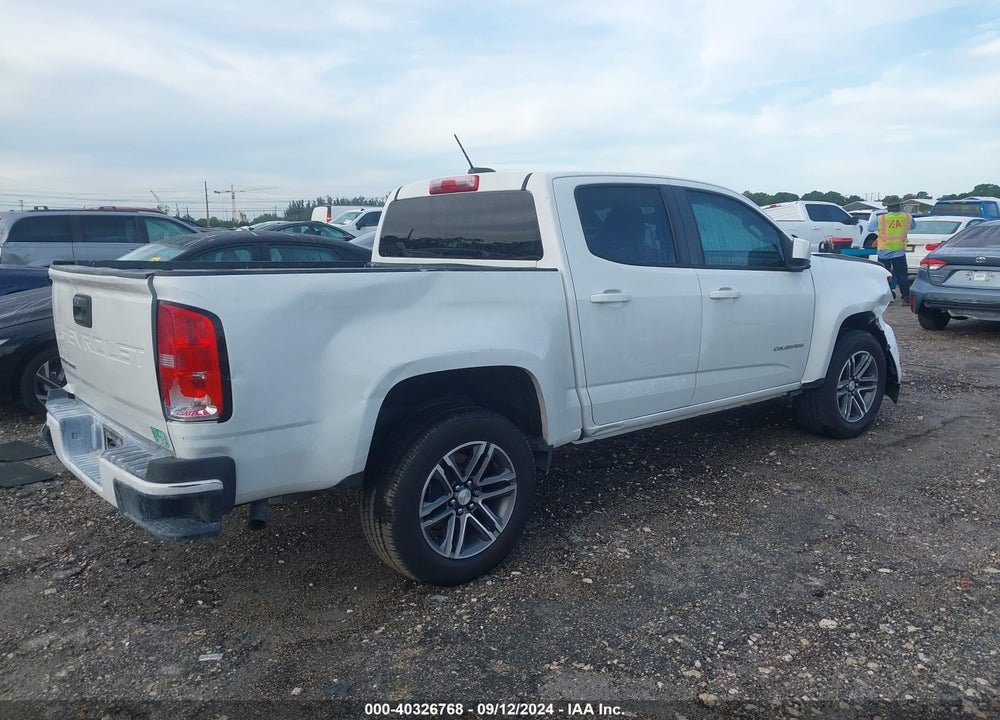 2021 CHEVROLET COLORADO 2WD SHORT BOX WT VIN: 1GCGSBEA7M1140214