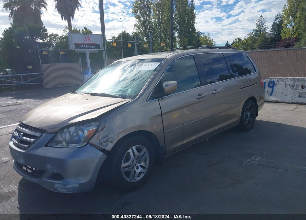 2005 HONDA ODYSSEY EX-L VIN: 5FNRL38625B015374