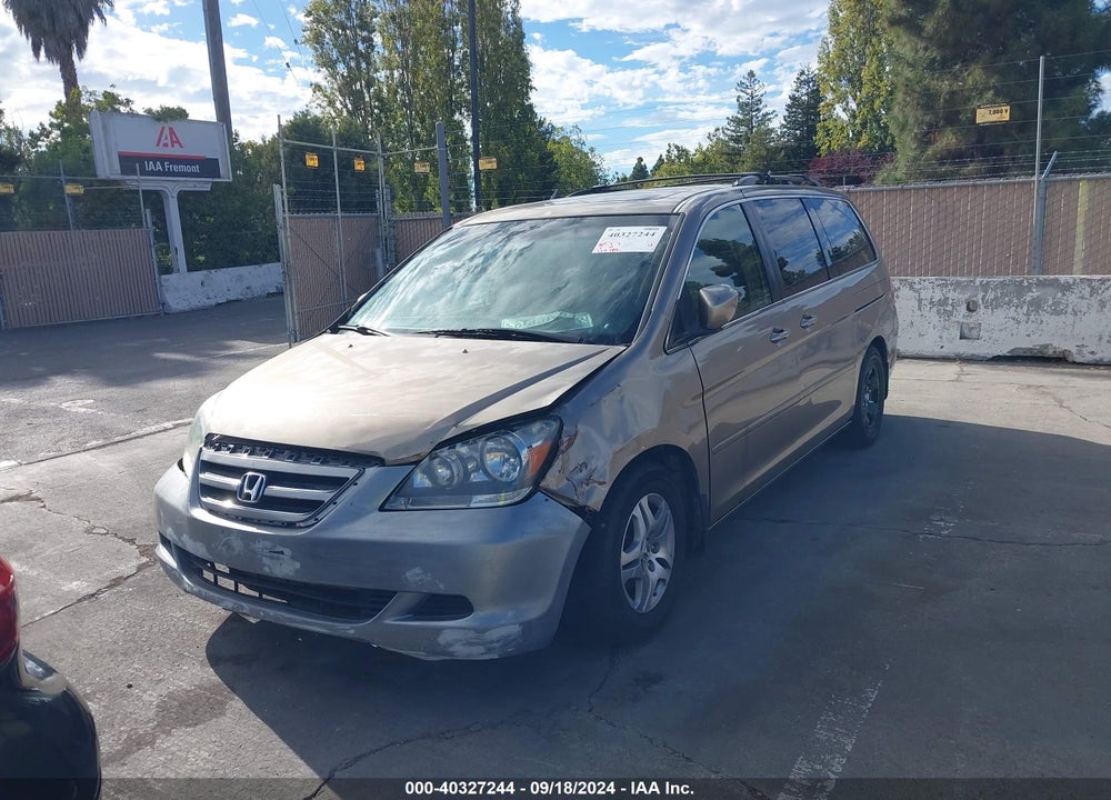 2005 HONDA ODYSSEY EX-L VIN: 5FNRL38625B015374