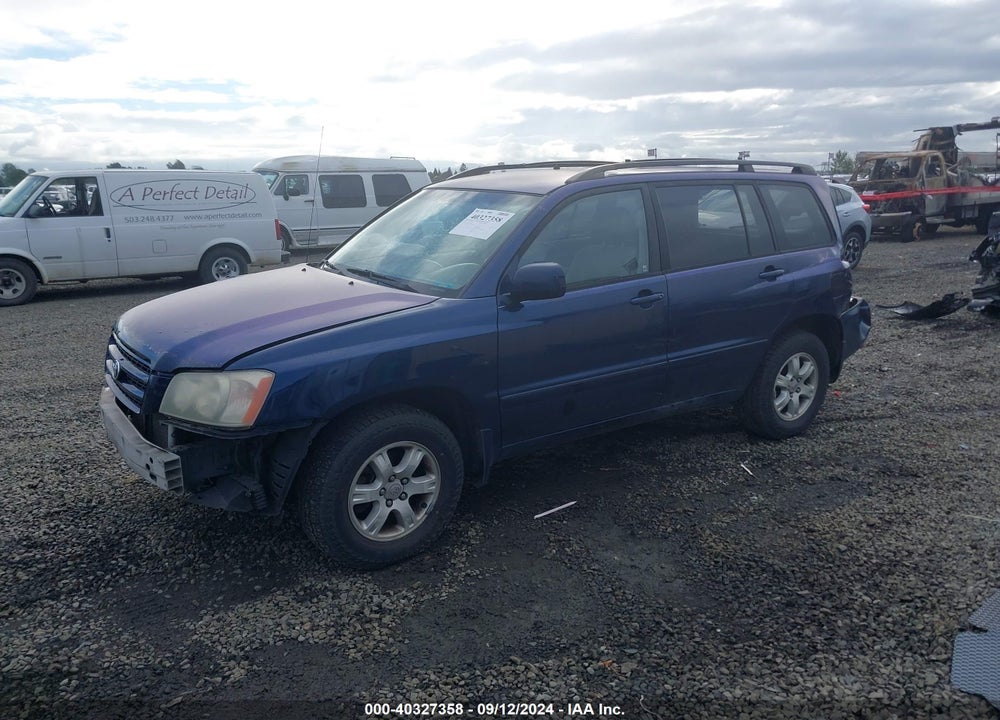 2001 TOYOTA HIGHLANDER V6 VIN: JTEHF21A810034236