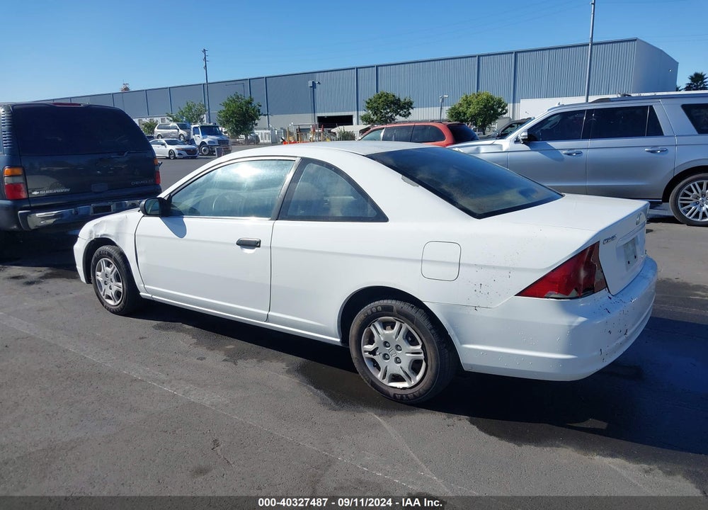 2001 HONDA CIVIC LX VIN: 1HGEM22531L109780