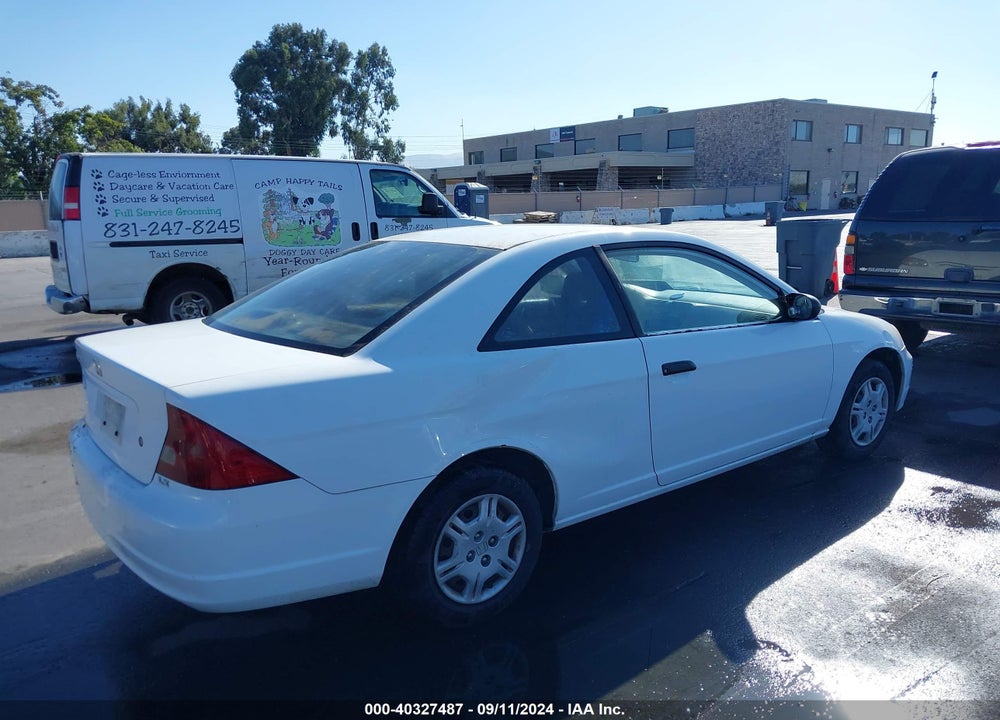 2001 HONDA CIVIC LX VIN: 1HGEM22531L109780