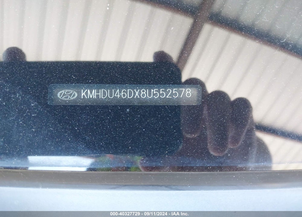 2008 HYUNDAI ELANTRA GLS/SE VIN: KMHDU46DX8U552578