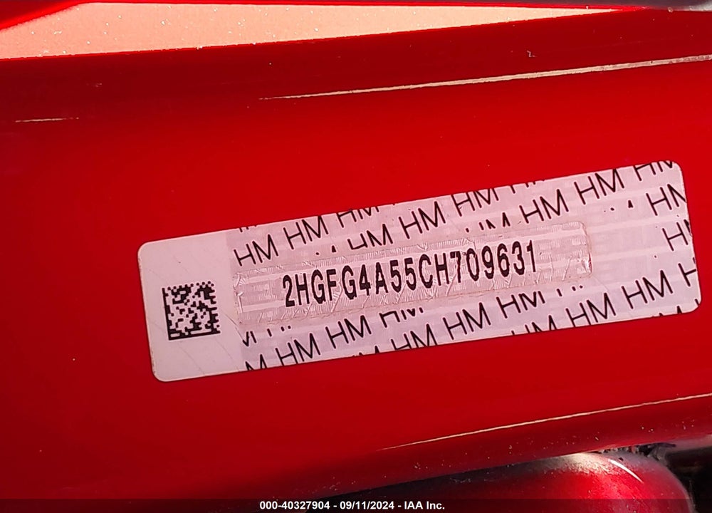 2012 HONDA CIVIC SI VIN: 2HGFG4A55CH709631