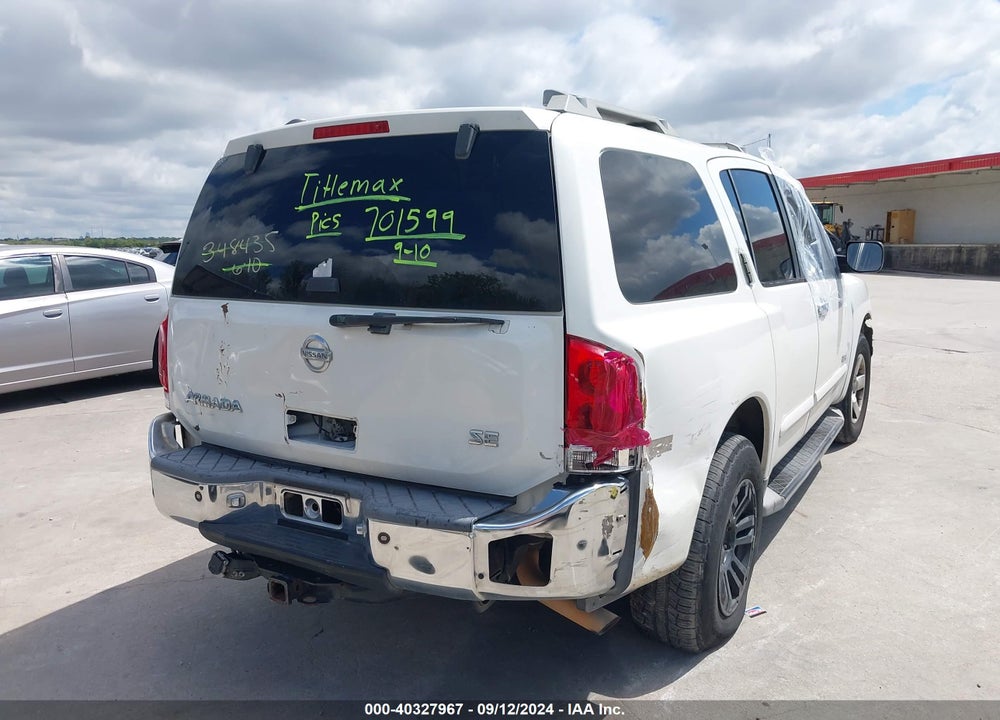 2006 NISSAN ARMADA SE VIN: 5N1AA08B96N701599