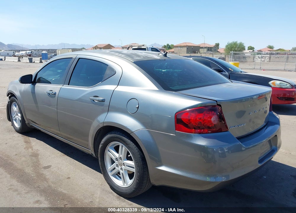 2012 DODGE AVENGER SXT VIN: 1C3CDZCB5CN121198