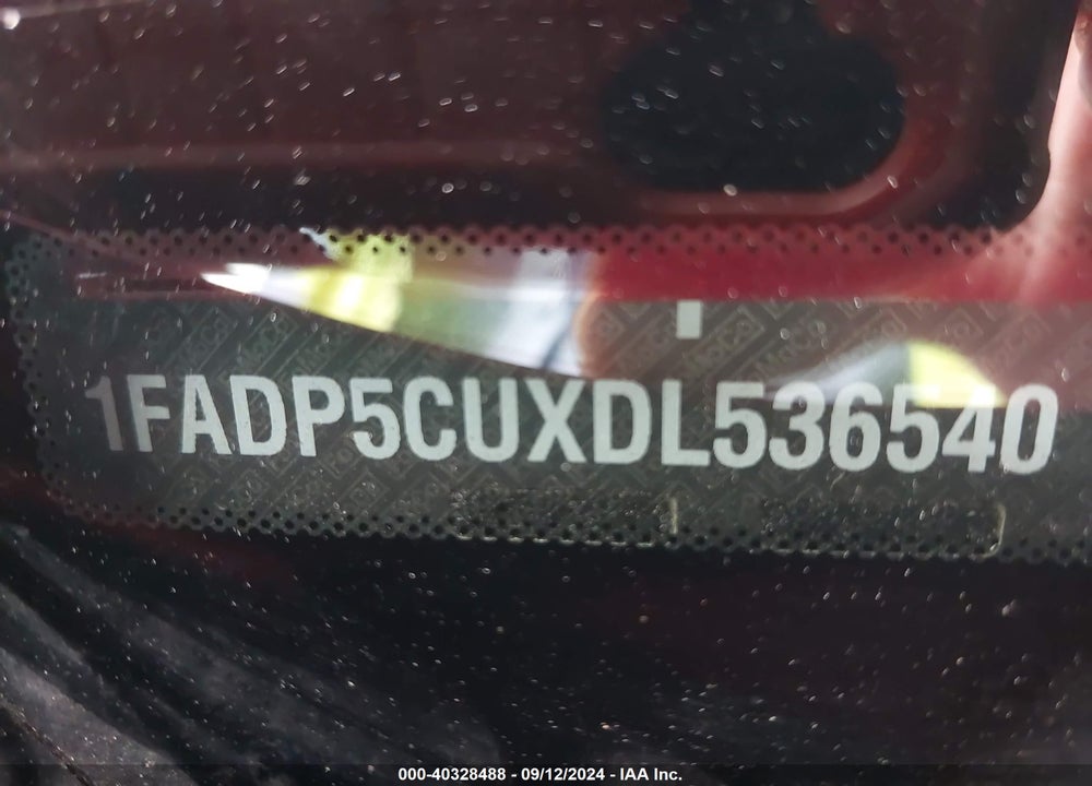 2013 FORD C-MAX ENERGI SEL VIN: 1FADP5CUXDL536540