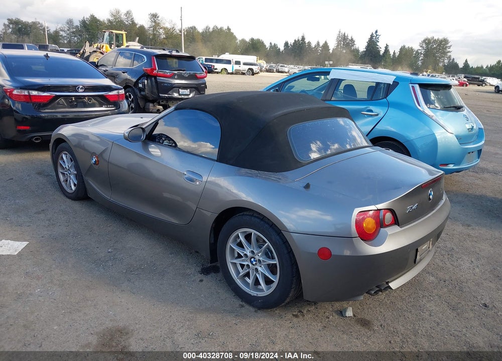 2003 BMW Z4 2.5I VIN: 4USBT33483LR61989