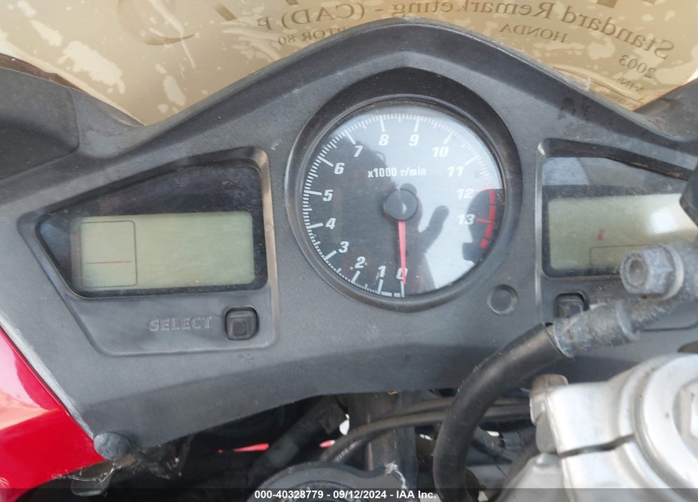 2003 HONDA VFR800 VIN: JH2RC46123M500316