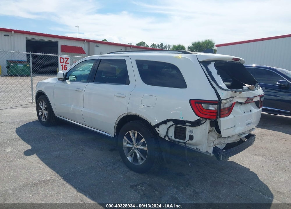 2016 DODGE DURANGO LIMITED VIN: 1C4RDHDG0GC346382