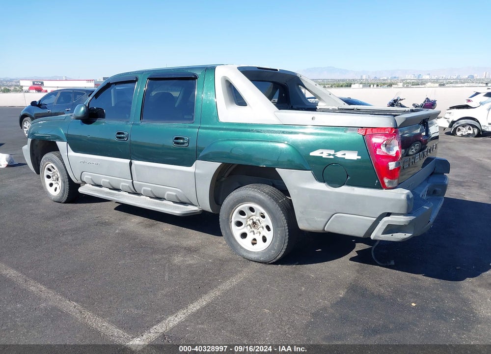 2002 CHEVROLET AVALANCHE 1500 VIN: 3GNEK13T32G141470