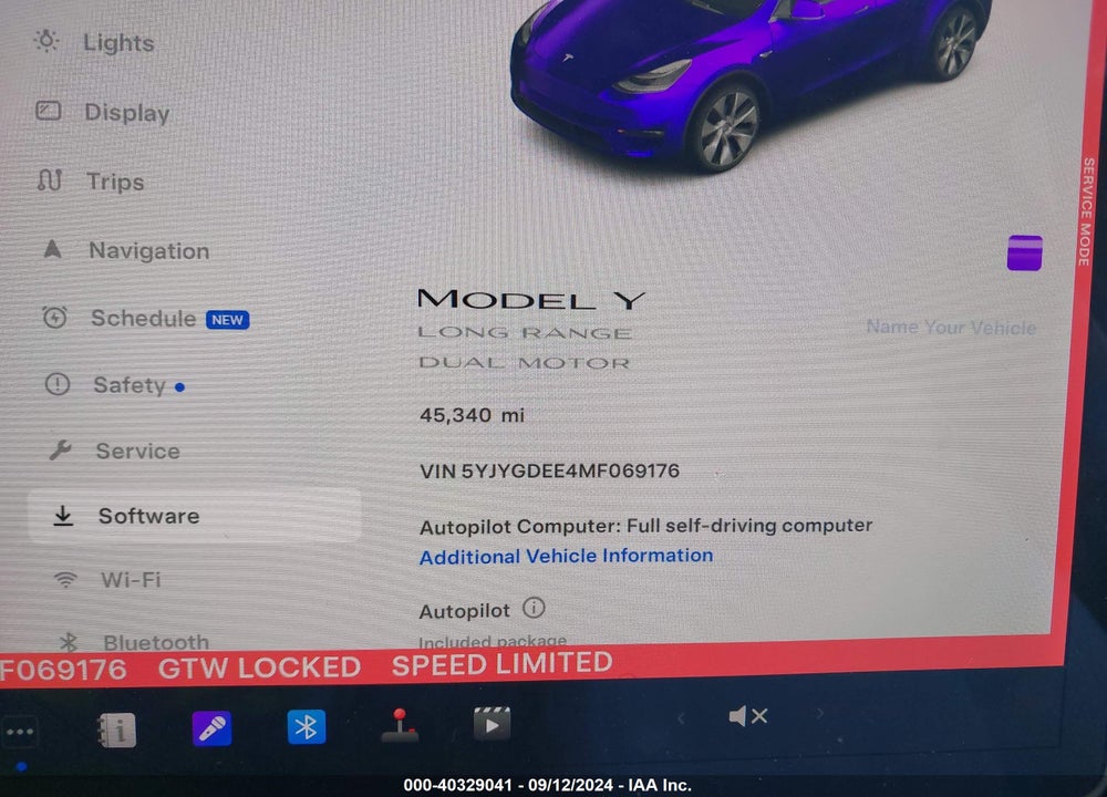 2021 TESLA MODEL Y LONG RANGE DUAL MOTOR ALL-WHEEL DRIVE VIN: 5YJYGDEE4MF069176