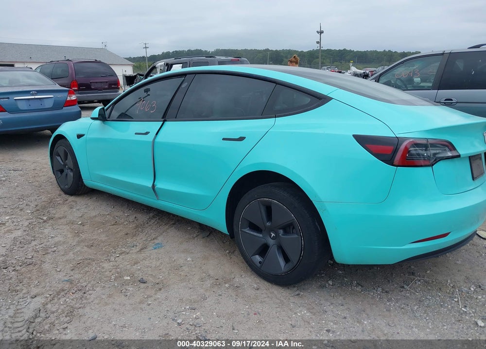 2021 TESLA MODEL 3 STANDARD RANGE PLUS REAR-WHEEL DRIVE VIN: 5YJ3E1EA0MF989804
