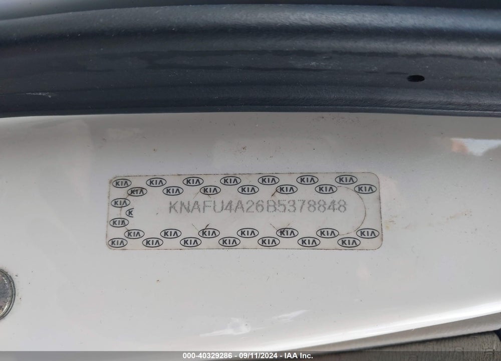 2011 KIA FORTE EX VIN: KNAFU4A26B5378848