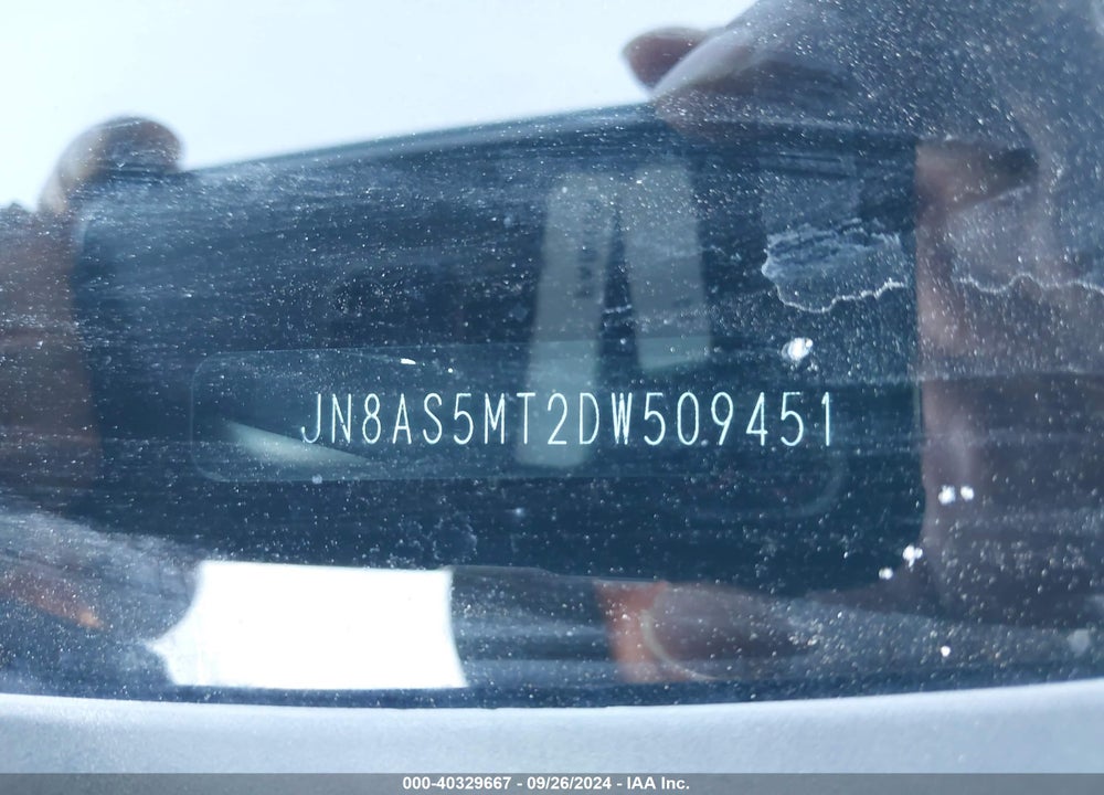 2013 NISSAN ROGUE SV VIN: JN8AS5MT2DW509451