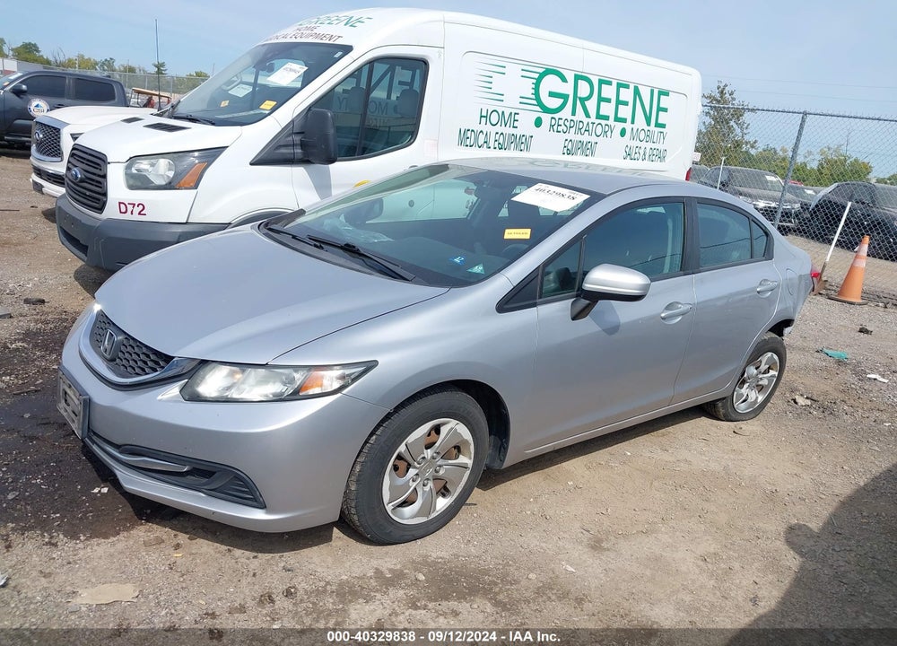 2014 HONDA CIVIC LX VIN: 19XFB2F50EE057039