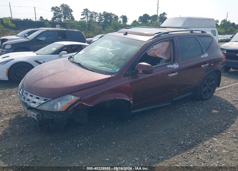 2005 NISSAN MURANO SL VIN: JN8AZ08W75W443399