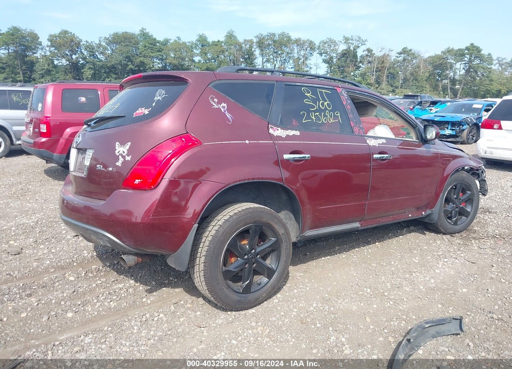 2005 NISSAN MURANO SL VIN: JN8AZ08W75W443399