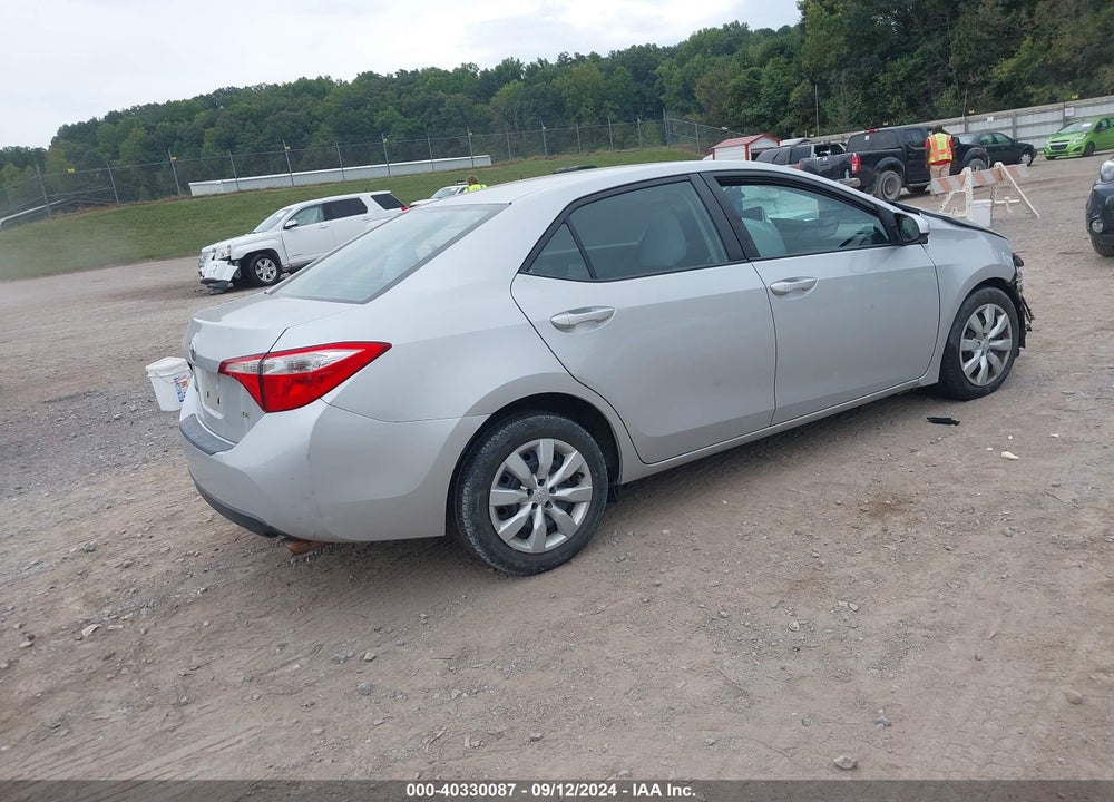2014 TOYOTA COROLLA LE VIN: 2T1BURHE2EC036528