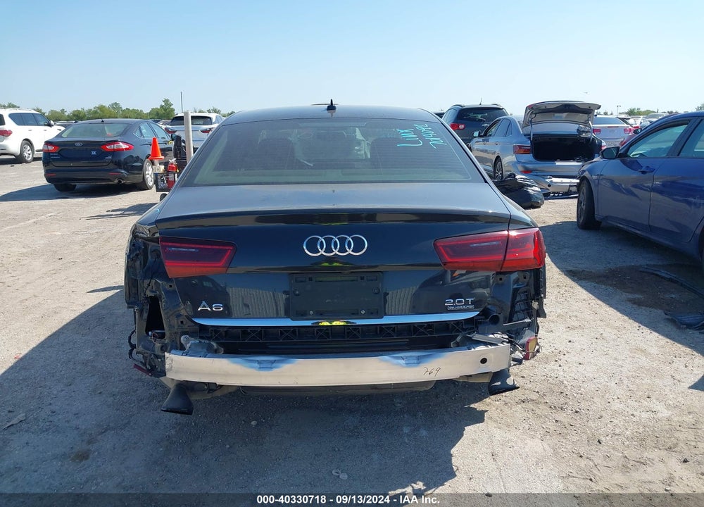 2016 AUDI A6 2.0T PREMIUM PLUS VIN: WAUGFAFC7GN124460