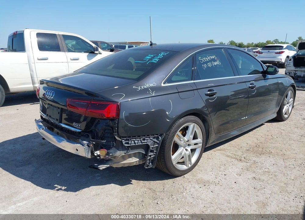 2016 AUDI A6 2.0T PREMIUM PLUS VIN: WAUGFAFC7GN124460