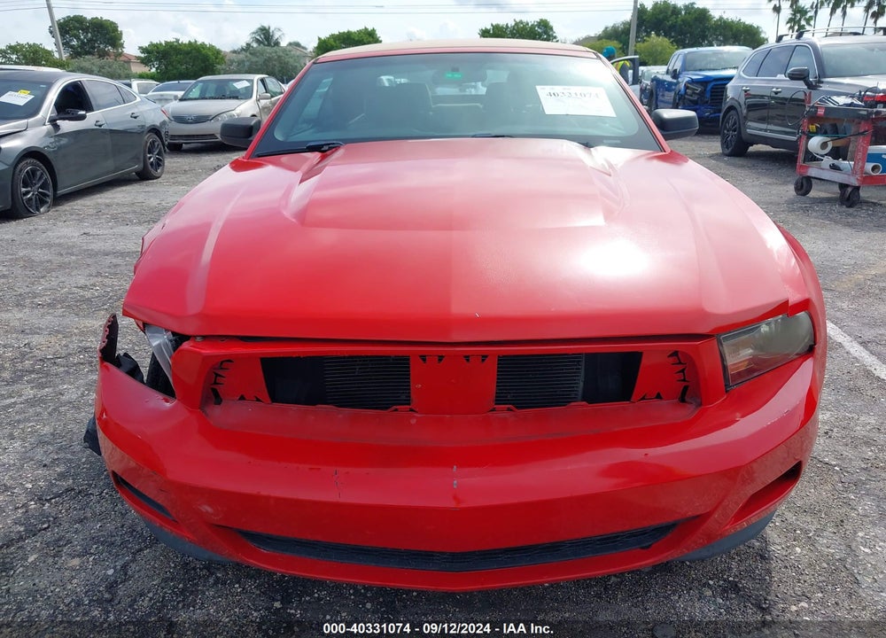 2012 FORD MUSTANG V6 VIN: 1ZVBP8EM9C5203455