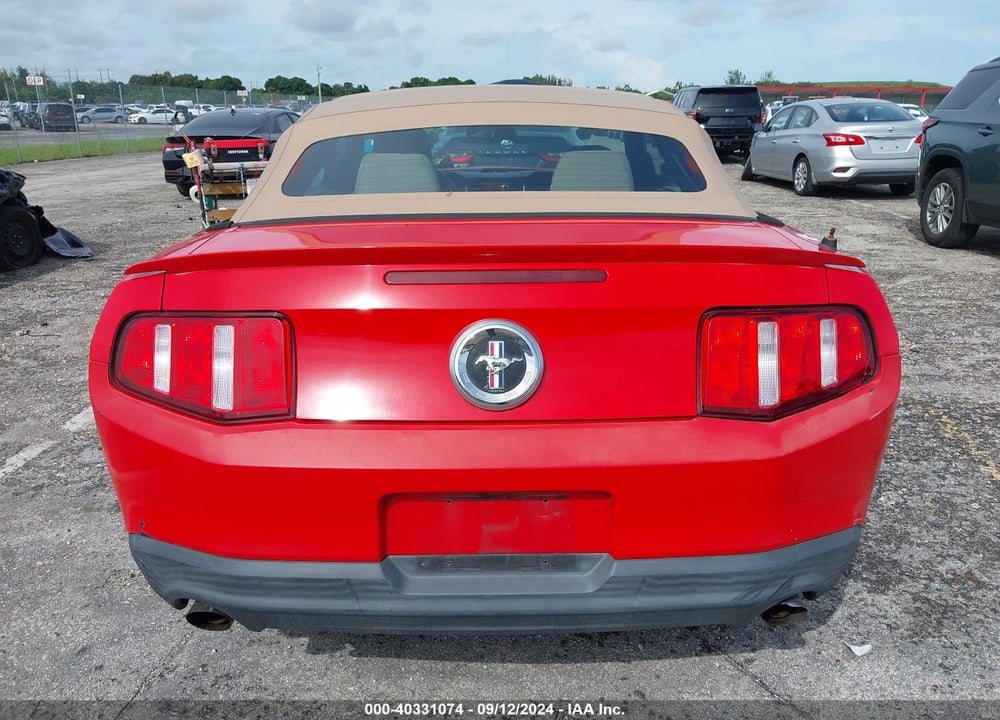 2012 FORD MUSTANG V6 VIN: 1ZVBP8EM9C5203455