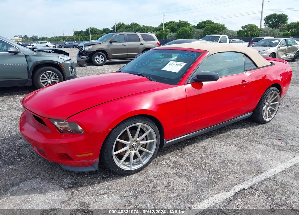 2012 FORD MUSTANG V6 VIN: 1ZVBP8EM9C5203455