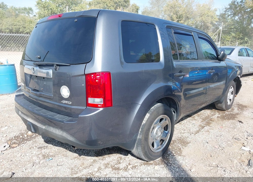 2013 HONDA PILOT LX VIN: 5FNYF4H29DB073034
