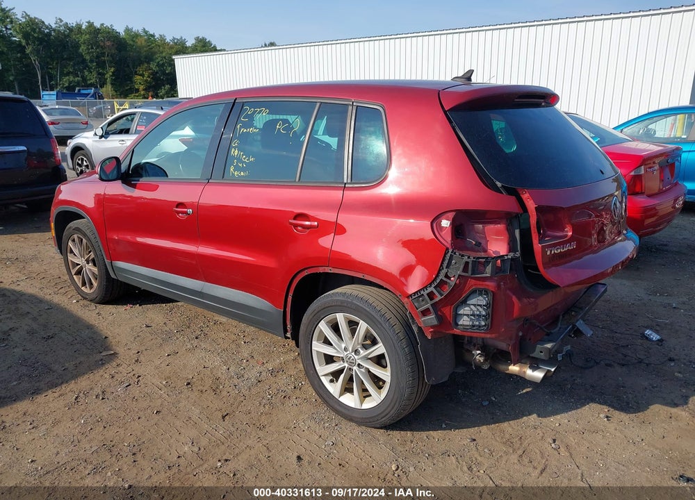 2014 VOLKSWAGEN TIGUAN VIN: WVGAV3AXXEW118320