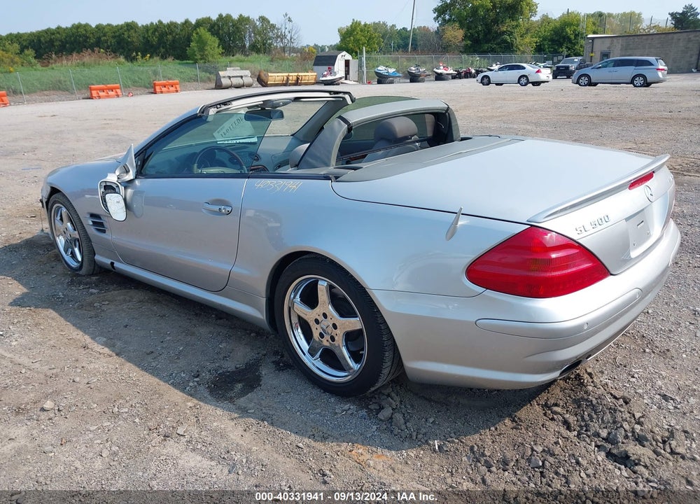2003 MERCEDES-BENZ SL 500 VIN: WDBSK75F23F020761