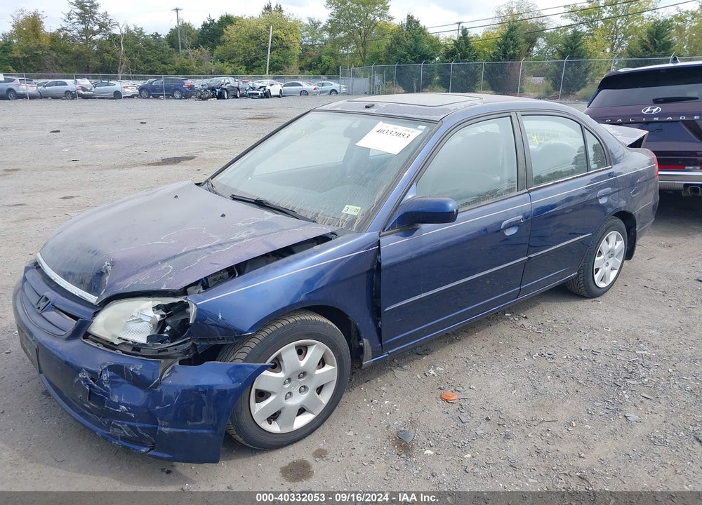 2001 HONDA CIVIC EX VIN: 2HGES267X1H565905