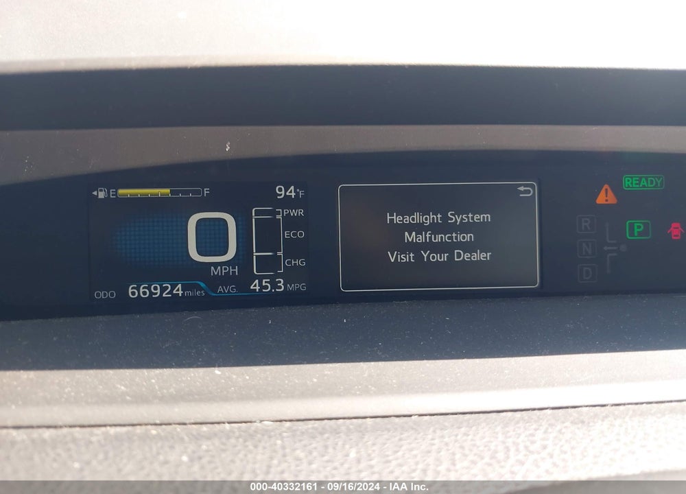 2019 TOYOTA PRIUS LIMITED VIN: JTDKARFUXK3075116