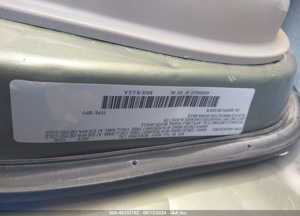 2006 SUBARU OUTBACK 2.5I VIN: 4S4BP61C867334076