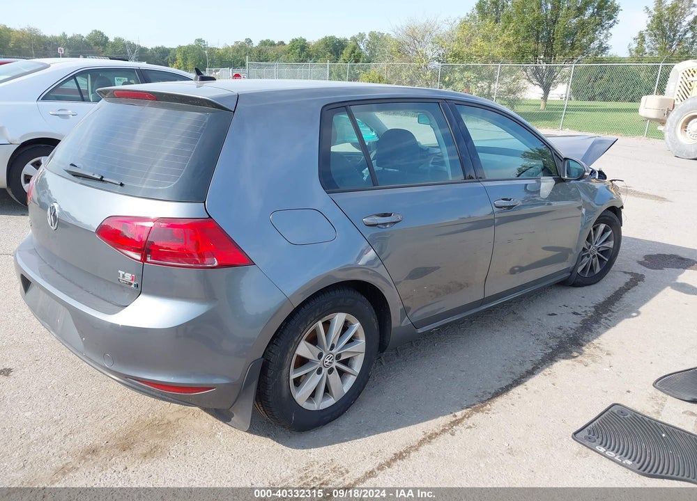 2015 VOLKSWAGEN GOLF TSI S 4-DOOR VIN: 3VW217AU7FM037114