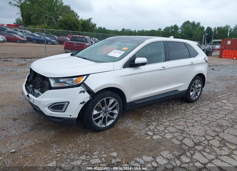 2015 FORD EDGE TITANIUM VIN: 2FMPK3K80FBB00101
