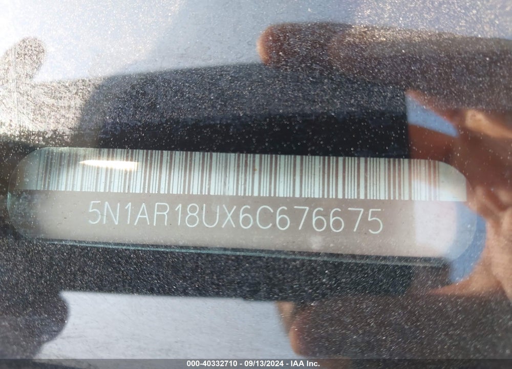 2006 NISSAN PATHFINDER SE VIN: 5N1AR18UX6C676675