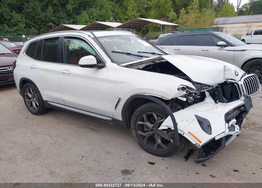 2022 BMW X3 XDRIVE30I VIN: 5UX53DP03N9N29261