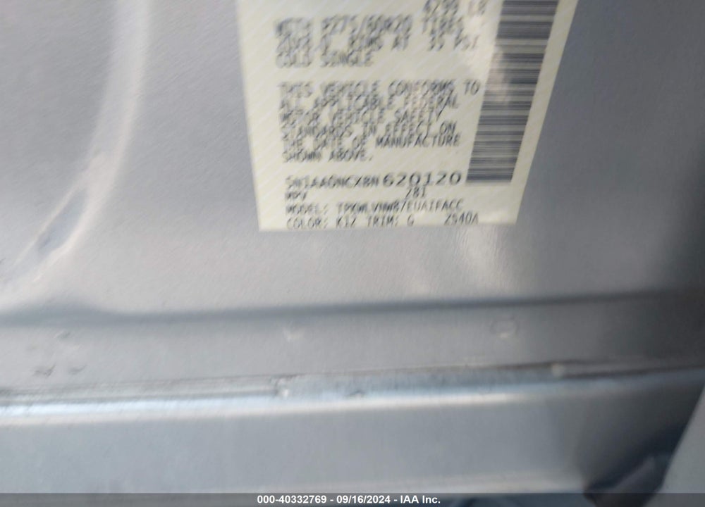 2011 NISSAN ARMADA PLATINUM VIN: 5N1AA0NCXBN620120