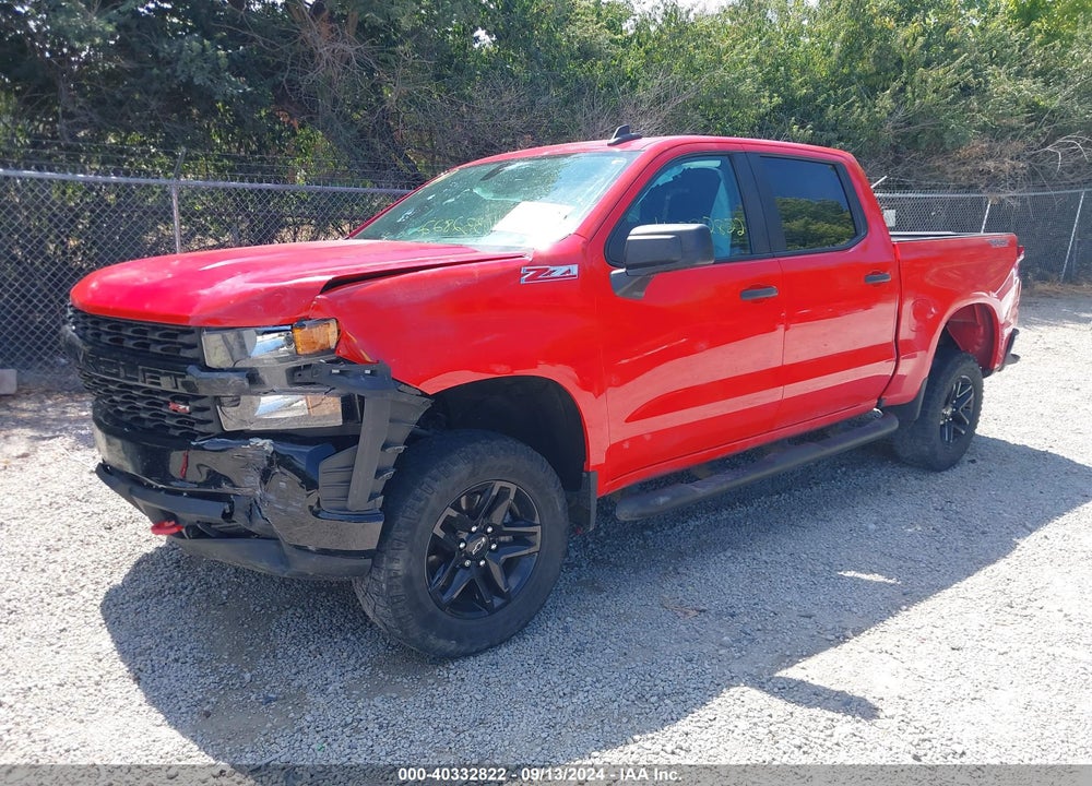 2020 CHEVROLET SILVERADO 1500 4WD SHORT BED CUSTOM TRAIL BOSS VIN: 3GCPYCEF6LG169316