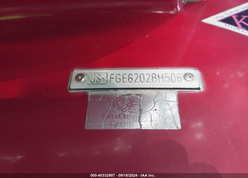 2006 COBALT OTHER VIN: 1P9BC24206G150008