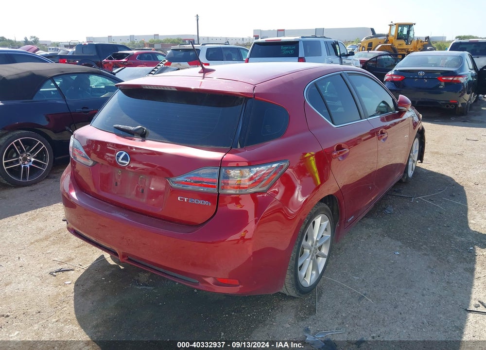 2012 LEXUS CT 200H PREMIUM VIN: JTHKD5BH5C2122129