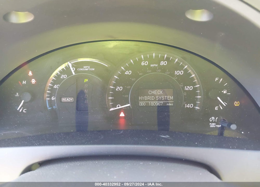 2009 TOYOTA CAMRY HYBRID VIN: 4T1BB46K39U107483