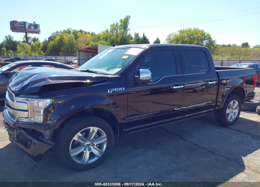 2018 FORD F-150 PLATINUM VIN: 1FTEW1EG0JFE22879