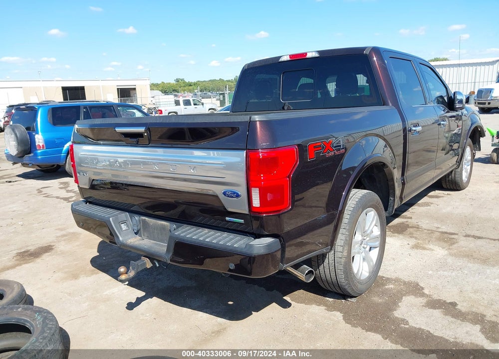2018 FORD F-150 PLATINUM VIN: 1FTEW1EG0JFE22879