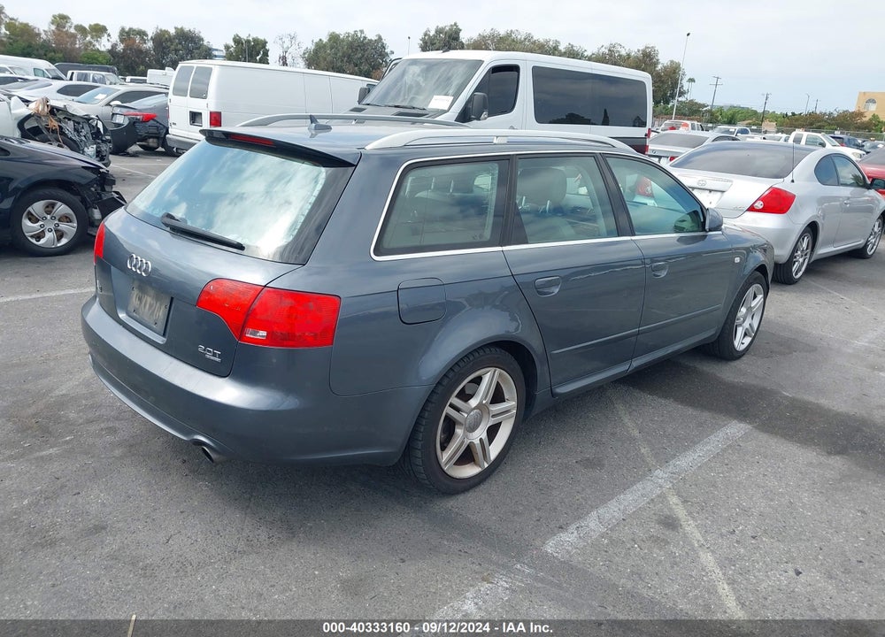 2008 AUDI A4 2.0T VIN: WAUKF78E78A121210