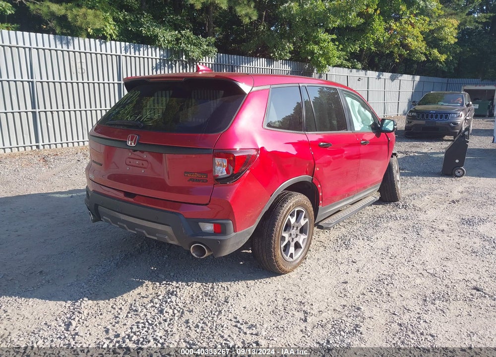 2022 HONDA PASSPORT AWD TRAILSPORT VIN: 5FNYF8H67NB012762